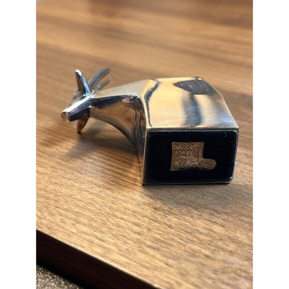 Vintage Dansk Designs Japan Silver Antelope Paperweight by Gunnar Cyren MCM - Picture 8 of 11